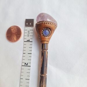 Natural Tumbled Healing Gems, Amethyst Hair Stick